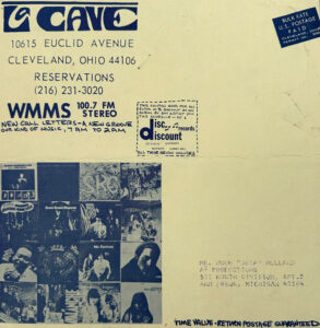 Measuring approximately 8 1/4 x 8 inches, this unique artifact provides insight into the vibrant music scene of the era.